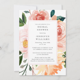  Waterverf Floral Bridal Shower Bedankkaart