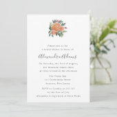 Waterverf Floral Bridal Shower Invitations Kaart (Staand voorkant)