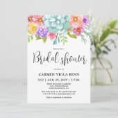 Waterverf Floral Bridal Shower Kaart (Staand voorkant)