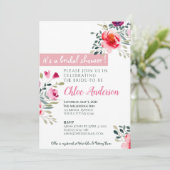 Waterverf Floral Bridal Shower Kaart (Staand voorkant)