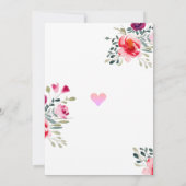 Waterverf Floral Bridal Shower Kaart (Achterkant)