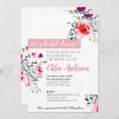 Waterverf Floral Bridal Shower Kaart (Voorkant / Achterkant)