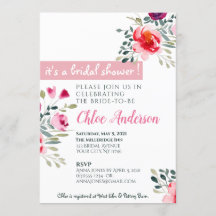 Waterverf Floral Bridal Shower