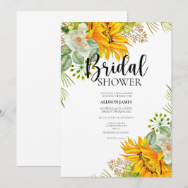 Waterverf Floral Bridal Shower Kaart