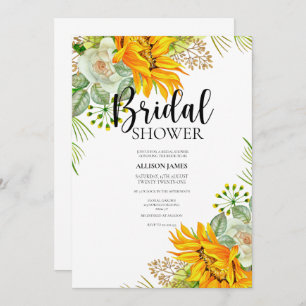 Waterverf Floral Bridal Shower Kaart