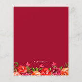 Waterverf Floral Bridal Shower-uitnodigingen (Achterkant)