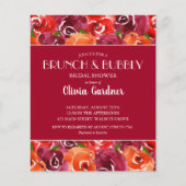 Waterverf Floral Bridal Shower-uitnodigingen (Voorkant)