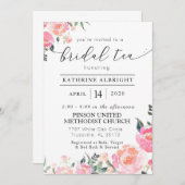 Waterverf Floral Bridal Tea Kaart (Voorkant / Achterkant)