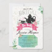 Waterverf Floral Bridal Tea Party Kaart (Voorkant)
