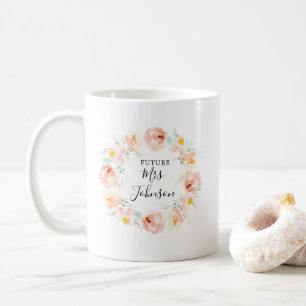 Waterverf Floral Bride van Peachy tot koffie-Mok Koffiemok
