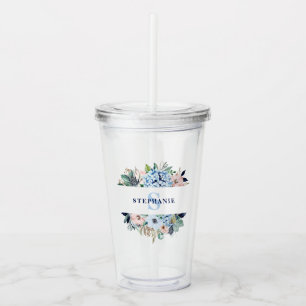 Waterverf Floral Bridesmaid Beach Weddenschap Acryl Drinkbeker