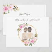 Waterverf Floral Bridesmaid-conceptkaart (Voorkant / Achterkant)