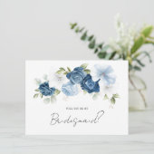 Waterverf Floral Bridesmaid-conceptkaart Kaart (Staand voorkant)