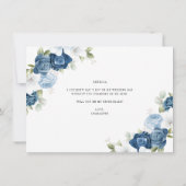 Waterverf Floral Bridesmaid-conceptkaart Kaart (Achterkant)