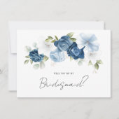 Waterverf Floral Bridesmaid-conceptkaart Kaart (Voorkant)
