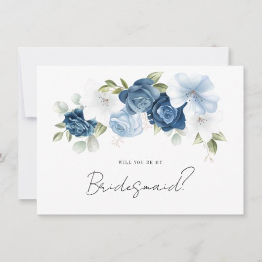 Waterverf Floral Bridesmaid-conceptkaart Kaart (Voorkant)