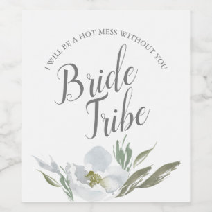 Waterverf Floral Bridesmaid Voorstel Etiket