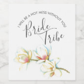 Waterverf Floral Bridesmaid Voorstel Etiket (Enkel label)