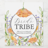 Waterverf Floral Bridesmaid Voorstel Etiket (Enkel label)