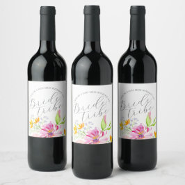 Waterverf Floral Bridesmaid Voorstel Etiket