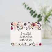  Waterverf Floral Bridesmaid Voorstel Kaart (Staand voorkant)