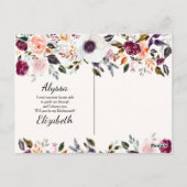  Waterverf Floral Bridesmaid Voorstel Kaart (Achterkant)