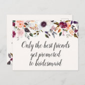  Waterverf Floral Bridesmaid Voorstel Kaart (Voorkant / Achterkant)