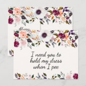  Waterverf Floral Bridesmaid Voorstel Kaart (Voorkant / Achterkant)