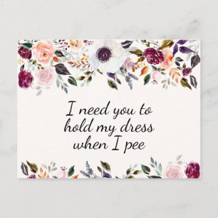  Waterverf Floral Bridesmaid Voorstel Kaart