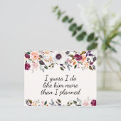 Waterverf Floral Bridesmaid Voorstel Kaart (Staand voorkant)