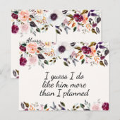 Waterverf Floral Bridesmaid Voorstel Kaart (Voorkant / Achterkant)