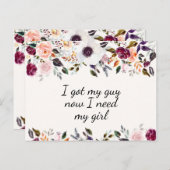  Waterverf Floral Bridesmaid Voorstel Kaart (Voorkant / Achterkant)