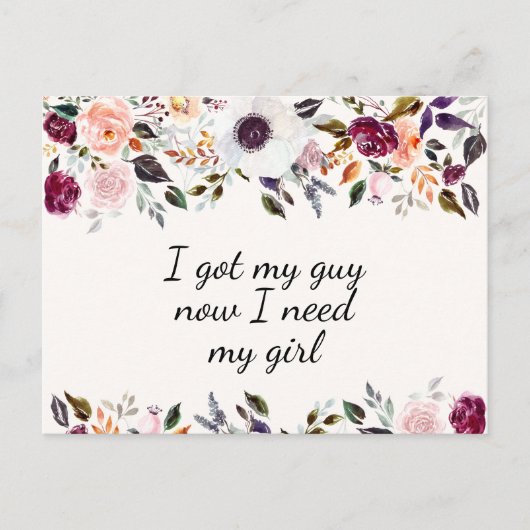  Waterverf Floral Bridesmaid Voorstel Kaart (Voorkant)