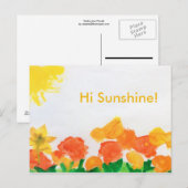 Waterverf Floral Briefkaart (Voorkant / Achterkant)