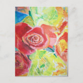 Waterverf Floral Briefkaart (Voorkant)