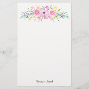 Waterverf Floral Briefpapier