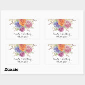 Waterverf Floral Bright Wedding Stickers (Vel)