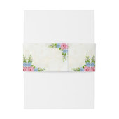 Waterverf Floral bruiloft Belly Band Uitnodigingen Wikkel (Achterkant Voorbeeld)