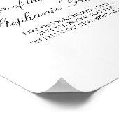 Waterverf Floral bruiloft gereserveerd voor zomert Poster (Hoek)