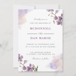 Waterverf Floral bruiloft Kaart