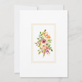 Waterverf Floral bruiloft Kaart (Achterkant)