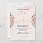 Waterverf Floral bruiloft uitnodiging (Voorkant)