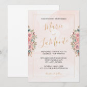  Waterverf Floral bruiloft uitnodiging (Voorkant / Achterkant)