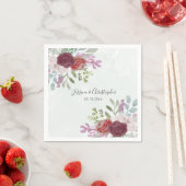 Waterverf Floral bruiloft van de rotsvaste Bourgog Servet (Insitu)