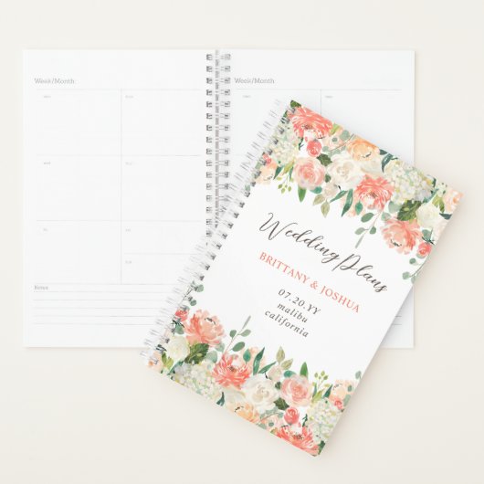 Waterverf Floral bruiloft  van de voorjaarsjesdoor Planner (Display)