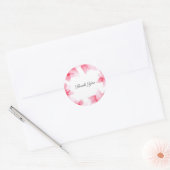 Waterverf Floral bruiloft voor zomerperzikkoraal Ronde Sticker (Envelop)