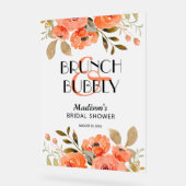 Waterverf Floral Brunch & Bubble Vrijgezellenfeest Acryl Bord (Hoek)