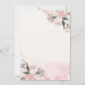 Waterverf Floral Brunch & Bubble Vrijgezellenfeest Kaart (Achterkant)