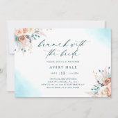 Waterverf Floral Brunch Vrijgezellenfeest Kaart (Voorkant)