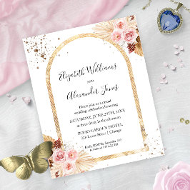 Waterverf Floral Budget Foto Wedding Invitations
